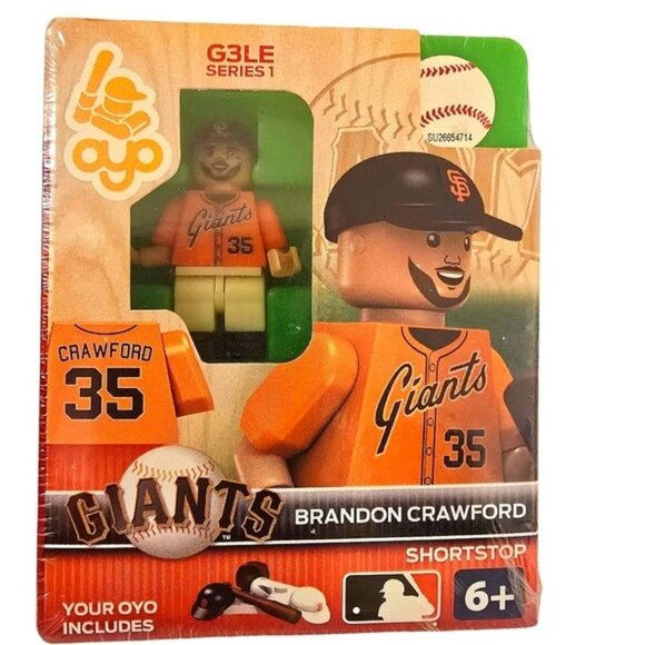 Brandon Crawford San Francisco Giants Baseball MLB Oyo Figurine Lego Compatible - Picture 1 of 14